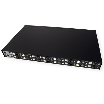 KVM switch/prepínač 16PC, HDMI, USB, audio, USB hub2.0