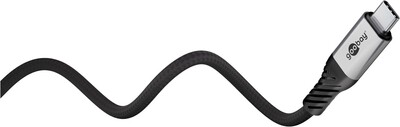 Kábel USB 4 Gen 3x2, Typ C CM/CM 1.5m, 80Gbps, PD 240w 48V5A, oplet, čierny