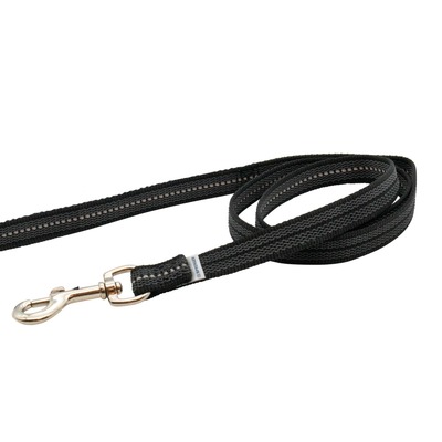 Vodítko bez uška pogumované, 19mm/2m, nerezová karabína, zelené, HS