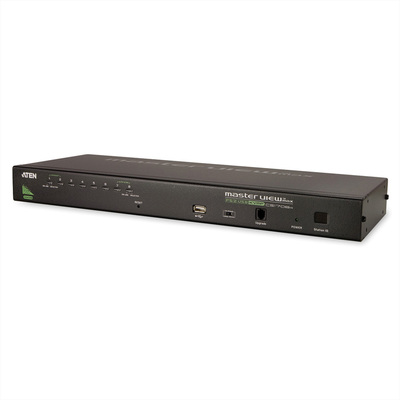 KVM switch/prepínač 8PC, VGA, PS/2+USB, OSD