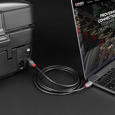 Kábel USB 2.0 Typ C CM/BM(2.0) 1m, High Speed, Anthra Line, čierny