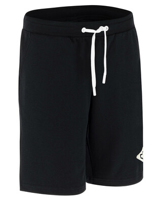 Krátke nohavice SIMPLY, pánske, s vreckami, špeciálna puff potlač, teplákové, bavlna, čierne XL