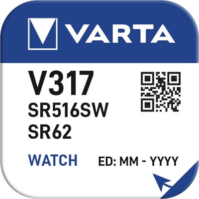 Batéria VARTA Watch do hodiniek V317 (1ks) 1.55V 8mAh (SR62)