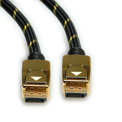 Kábel DisplayPort M/M 2m, 8K@60Hz, DP v1.4, 32.4Gbit/s, čierny, pozl. konektor, Gold