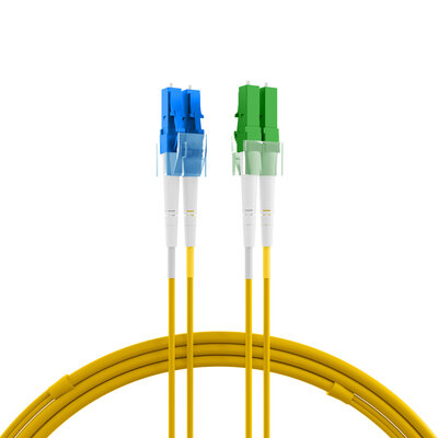 Fiber kábel LC/APC-LC, 7.5m Duplex OS2(9/125µm), LSOH, 2mm, žltý