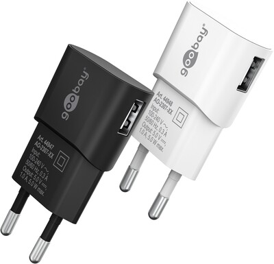 Nabíjačka USB 230V 1port, 1xUSB A, 1A, 5W, biela