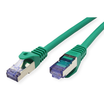 S/FTP (PiMF) Patchkábel LSOH 0.3m cat.6a, zelený, Cu, Component Level