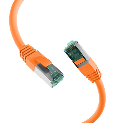 S/FTP (PiMF) Patchkábel LSOH 0.15m cat.6a, oranžový, Cu