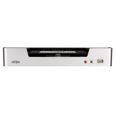 KVM switch/prepínač, Dual-View, 2PC, DVI-I, USB, HotKeys, OSD