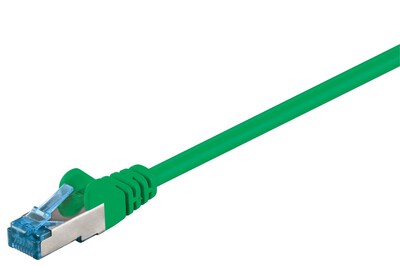 S/FTP (PiMF) Patchkábel LSOH 5m cat.6a, zelený, Cu