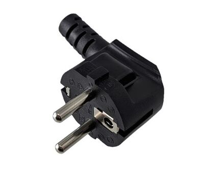 Kábel sieťový 230V, vidlica (CEE7/7) lomená - C13, 3m, 1.50mm², 10A, čierny