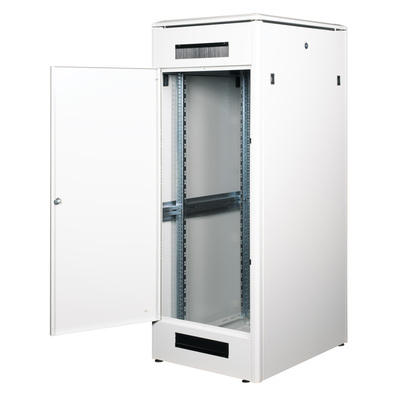 19" Rack na podlahu 32U, 1609x600x800mm (HxWxD), PRO, sklenené dvere, sivý