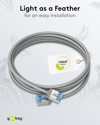 U/FTP Patchkábel LSOH TPE 0.25m cat.6a, sivý, slim, Cu, Flex Cable, Eco obal