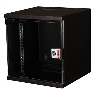 10" Rack na stenu 6U, čierny, 330x312x300mm (HxWxD), RAL9005