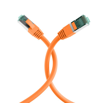 S/FTP (PiMF) Patchkábel LSOH 30m cat.6a, oranžový, Cu