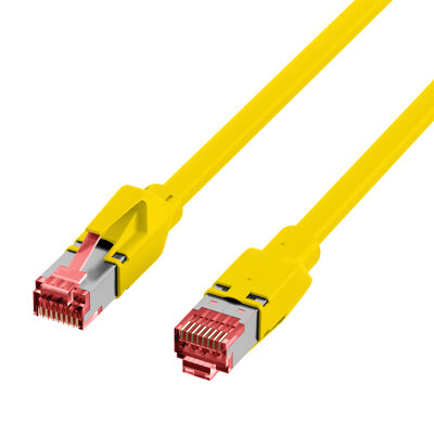 S/FTP (PiMF) Patchkábel LSOH 25m cat.6a, žltý, Cu UC900 s TM21
