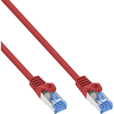 S/FTP (PiMF) Patchkábel LSOH TPE 7.5m cat.6a, červený, CCA, flexibilný