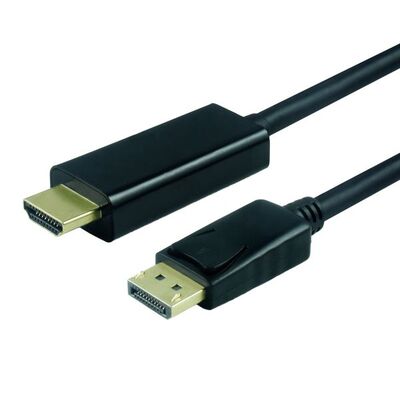 Kábel DisplayPort na HDMI M/M 3m, jednosmerný, 4K@60Hz UHD, audio, čierny, pozl. konektor