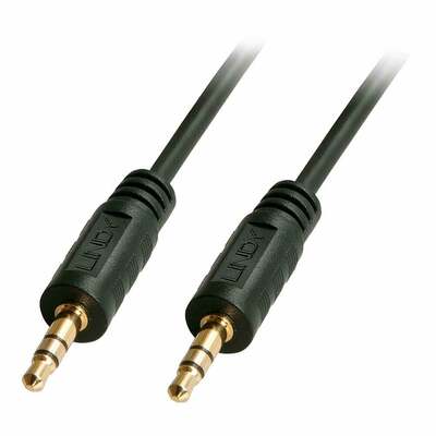 Kábel 3,5mm stereo jack M/M 2m, čierny, pozl. konektor, Premium