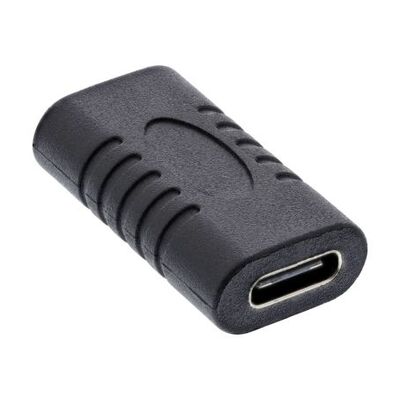 Adaptér/Spojka USB 3.2 Gen 1, CF/CF, čierny, celozapustené konektory