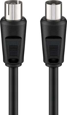 Kábel anténny, koax TV M/F predlžovací 5m, 75 Ohm, <70dB, 2x tienený, CCS, čierny