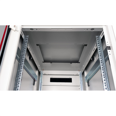 19" Rack na podlahu 42U, 2053x600x1000mm (HxWxD), PRO, sklenené dvere, sivý