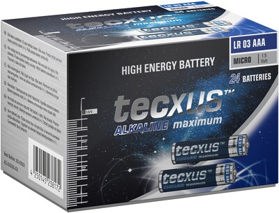 Batéria Tecxus Alkalická AAA (24ks) 1.5V (LR03) XXL-Pack 24BL