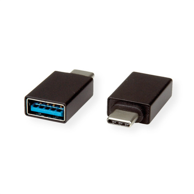 Adaptér USB 3.2 Gen 1, C-A M/F, 5Gbps, priamy, čierny