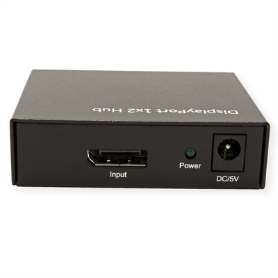 Video distribútor/splitter/hub DisplayPort 1IN/2OUT, MST, DP v1.2, UHD 4K@30Hz