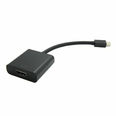 Adaptér mini DisplayPort/HDMI M/F, 2K@60Hz (DP 1.2, HDMI 1.4), 15cm, čierny