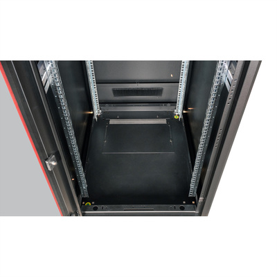 19" Rack na podlahu 32U, 1609x600x800mm (HxWxD), PRO, sklenené dvere, čierny