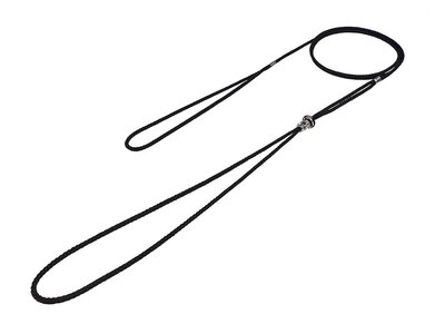 Vodítko výstavné (predvádzacie) s uškom, 3mm/1.4m, s gorálkou Pandora, lanko, pre malé psy, sivé §