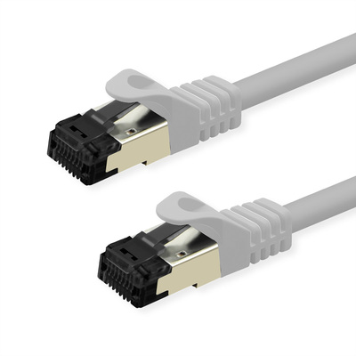 S/FTP (PiMF) Patchkábel LSOH 1m cat.8.1, sivý, Cu, 40GBit/s, 2000MHz