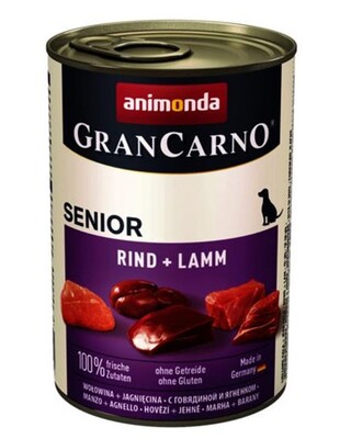 Konzerva Animonda GRANCARNO® pre staršie psy, hovädzie a jahňa, 400g