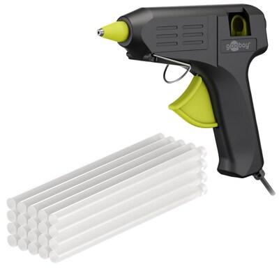 Tavná lepiaca pištoľ Superior, 230V, 40 W, vrátane 20 lepiacích tyčiniek, čierna