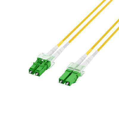 Fiber kábel LC/APC-LC/APC, 5m Duplex OS2(9/125µm), LSOH, 2mm, žltý