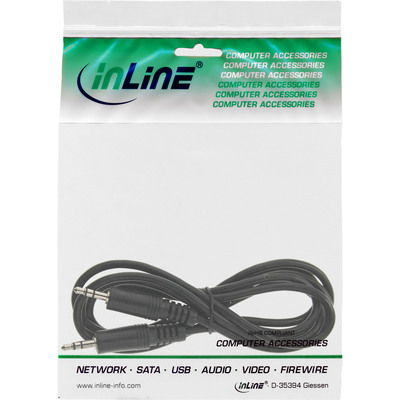 Kábel 3.5mm stereo jack M/M 5m, čierny
