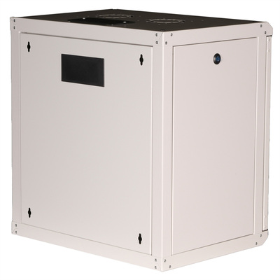 19" Rack na stenu 12U, sivý, 640x600x450mm (HxWxD), RAL7035, PRO, odnímateľné bočnice