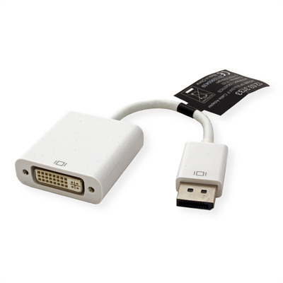 Adaptér DisplayPort/DVI M/F, 15cm biely
