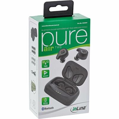 Slúchadlá do uší (in-ear) s mikrofónom, bluetooth, TWS+, Qi-Case PowerBank, čierne