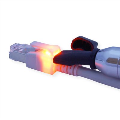S/FTP (PiMF) Patchkábel LSOH 0.5m cat.6, sivý, CCA, LED saCon