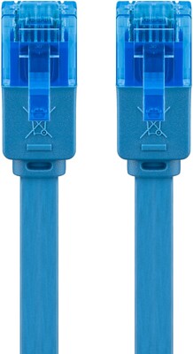 UTP Patchkábel 2m cat.6a, modrý, plochý, Cu
