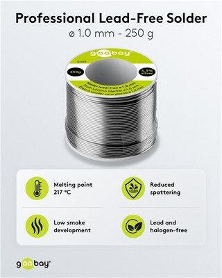 Cín pájkovací o priemere 1mm 250g špulka - bezolovnatý
