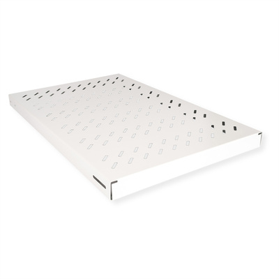 19" Polica 770mm, max. 50kg, 1U, sada skrutiek a podložiek v balení, sivá