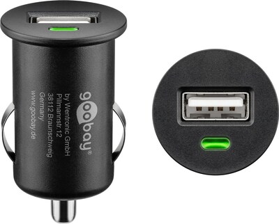 Nabíjačka USB do auta 1port, 1xUSB A, 1A, 5W, mini, čierna