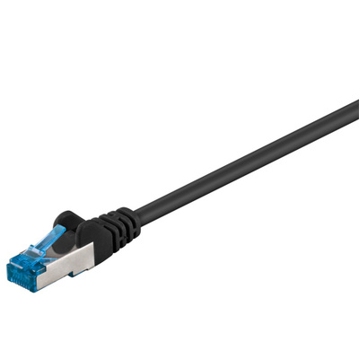 S/FTP (PiMF) Patchkábel LSOH 1.5m cat.6a, čierny, Cu