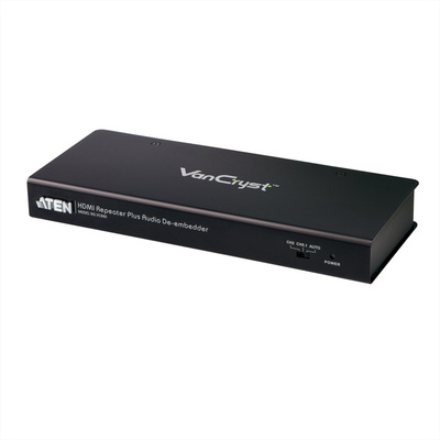 HDMI Audio Extraktor, 4K, digital: toslink (S/PDiF) + 1x Cinch (RCA), analog: 2xCinch (RCA), čierny