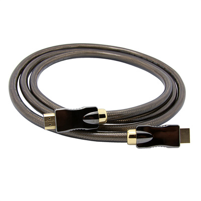Kábel HDMI M/M 2m, High Speed+Eth, HDMI 2.0, 4K@60Hz 18G, pozl. konektor, čierny