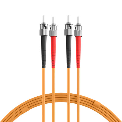 Fiber kábel ST-ST, 1m Duplex OM1(62.5/125µm), LSOH, 3mm, oranžový