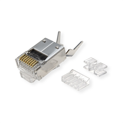 Konektor 8/8 RJ45 cat.6, tienený, na drôt/lanko, špeciálny skrátený, AWG 24-26, 10ks/bal